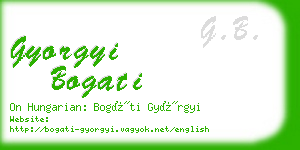 gyorgyi bogati business card